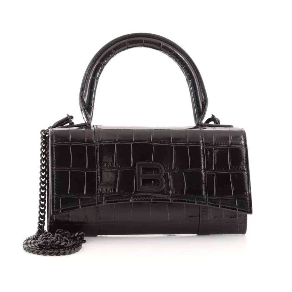 Balenciaga Black Crossbody Bag with Chain Strap